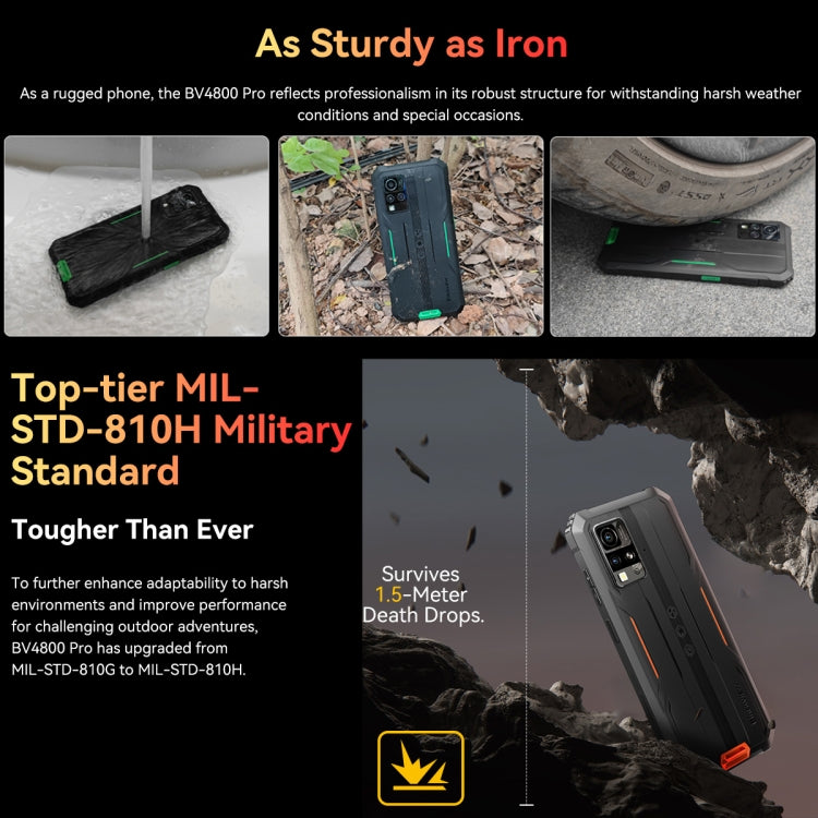 Blackview BV4800 Pro, 4GB+128GB, IP68/IP69K/MIL-STD-810H, 6.56 inch Android 14 Unisoc T606 Octa Core, Network: 4G, OTG Blackview BV4800 Pro, 4GB+128GB, IP68/IP69K/MIL-STD-810H, 6.56 inch Android 14 Unisoc T606 Octa Core, Network: 4G, OTG